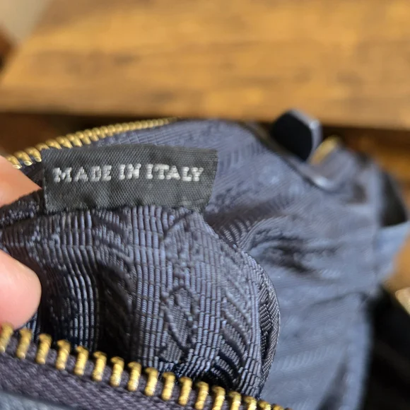 Prada Navy Blue Nylon Tote Bag with Gold Hardware - Picture 10 of 11